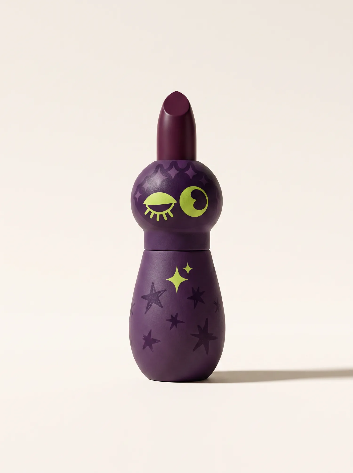 Lip Bullet — deep berry, face on the dome