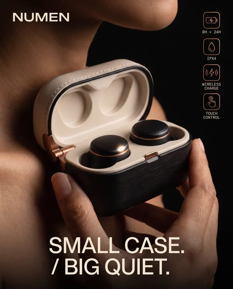 NUMEN campaign — Small case. Big quiet.