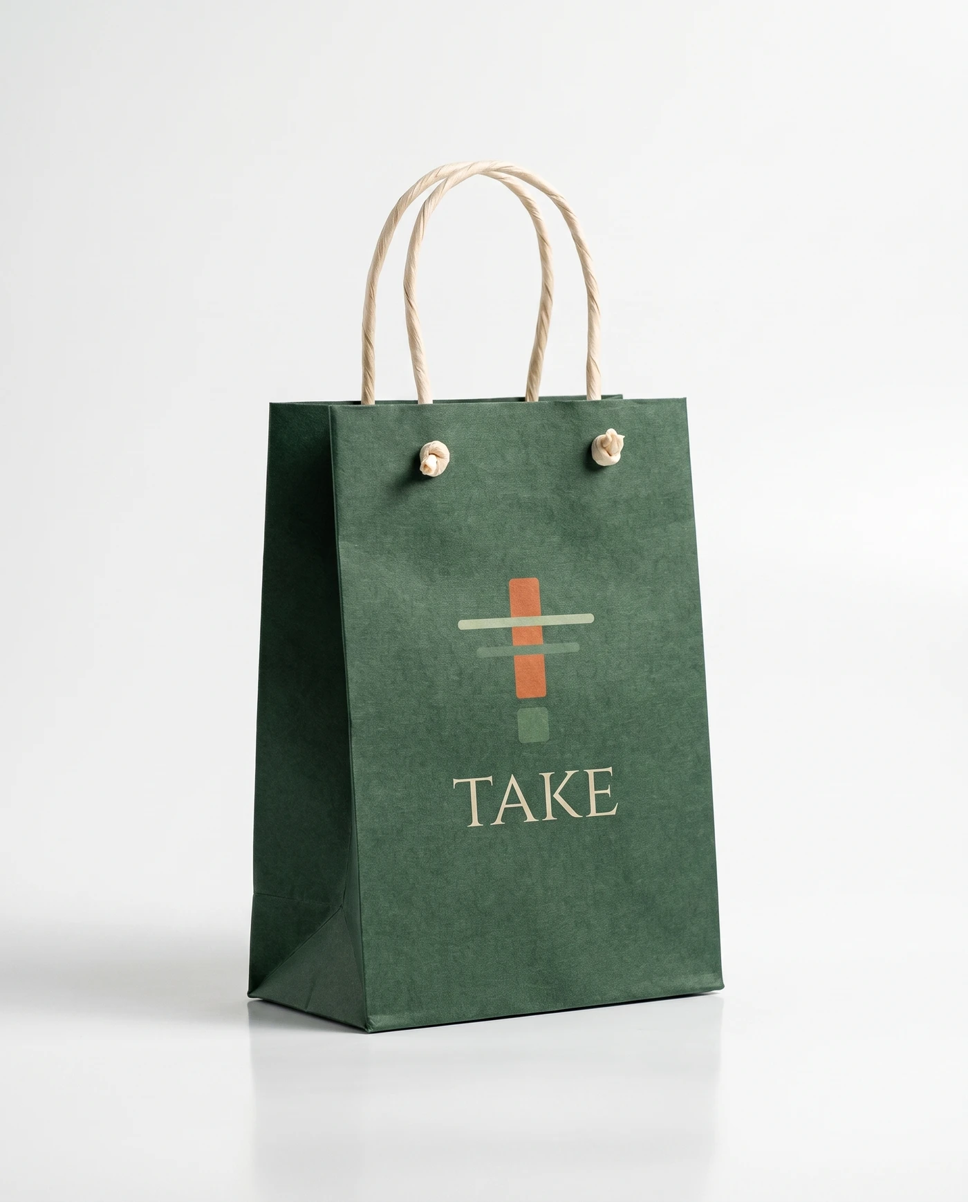 TAKE take-away bag, the ember mark on grove green