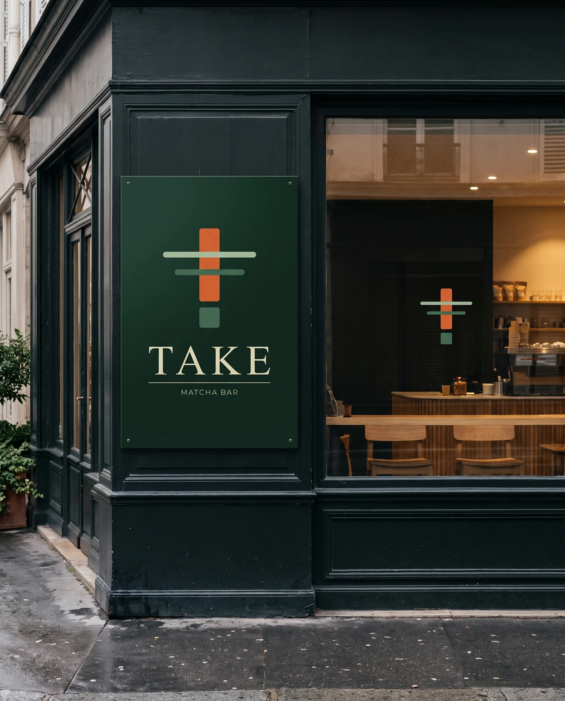 TAKE — the mark on the shopfront